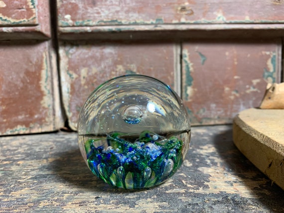 英国 スコットランド ヴィンテージ ペーパーウェイト SELKIRK Selkirk Glass Scotland Art Glass 1997 Paperweight, Signed, 3