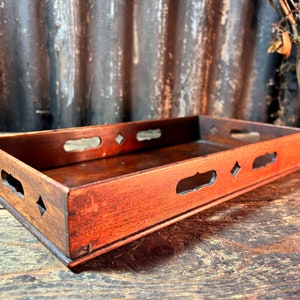 Georgian Mahogany English Small / BUTLERS SERVING TRAY / Circa 1790 Drinks Tray Knife Cutlery Tray Good Colour Patination English Antiques
