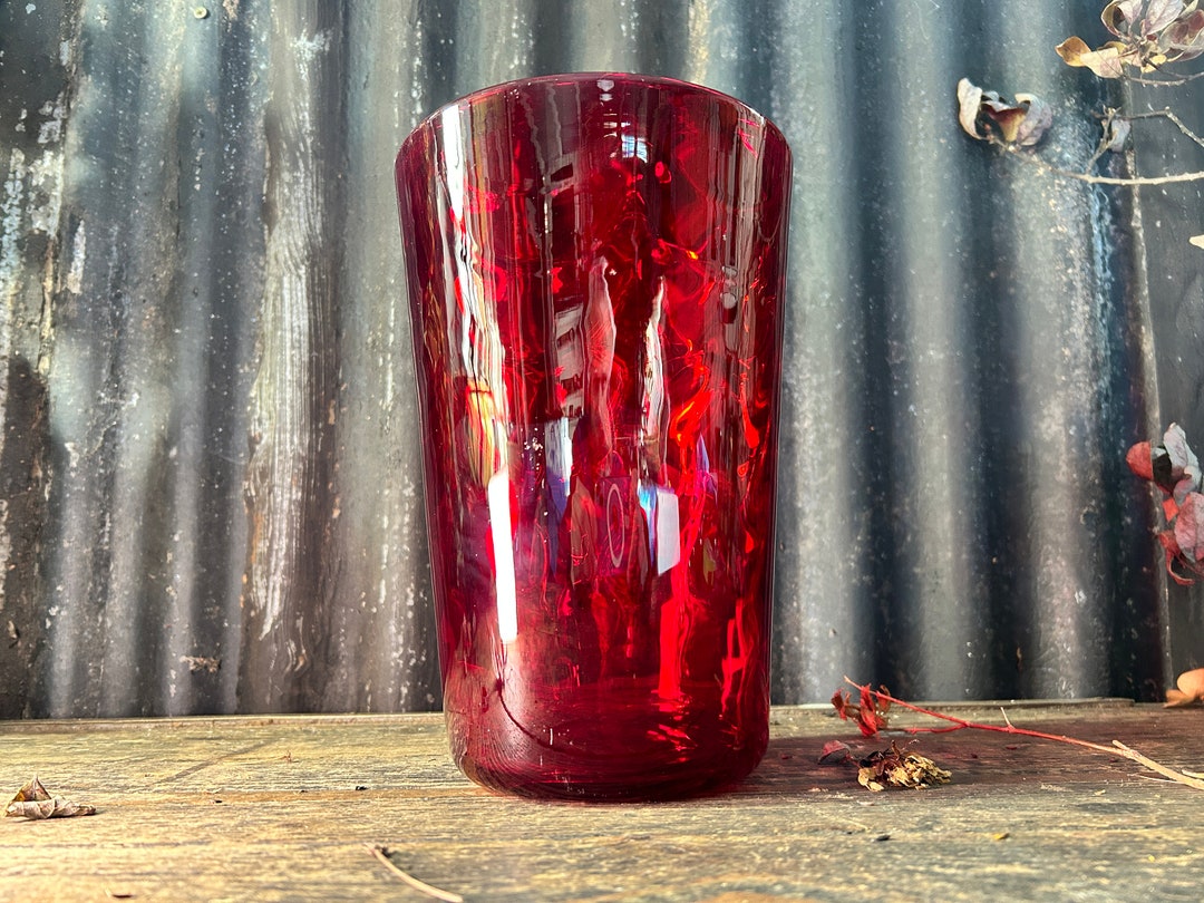 Large Whitefriars C1940 Wave Ribbed / MARRIOTT POWELL VASE