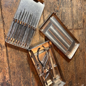 Vintage Circa 1920s / MEDICAL TOOL SET / Boxed Trays of Vintage Medical Tools Collectable Medical Instruments Film Props Collectors