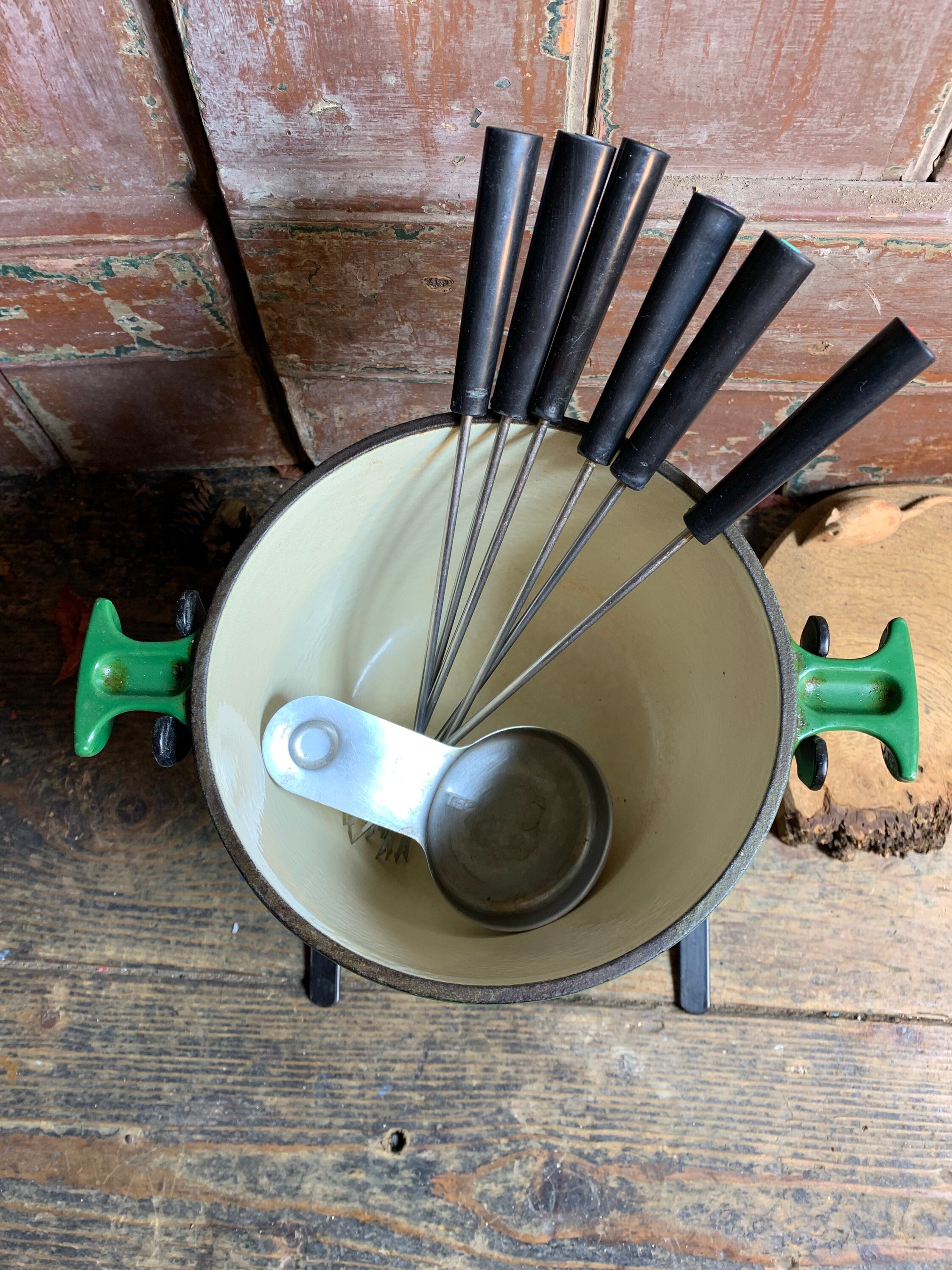 Le Creuset Fondue / VINTAGE CAST IRON / Dinnerware Dessert Etsy