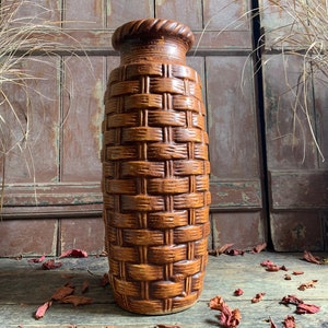 Huge Rare West German / CARSTENS POTTERY VASE / 1960s Tall Vase Floor Vase Mid Century Vase Fat Lava Studio Pottery German Vintage Flowers