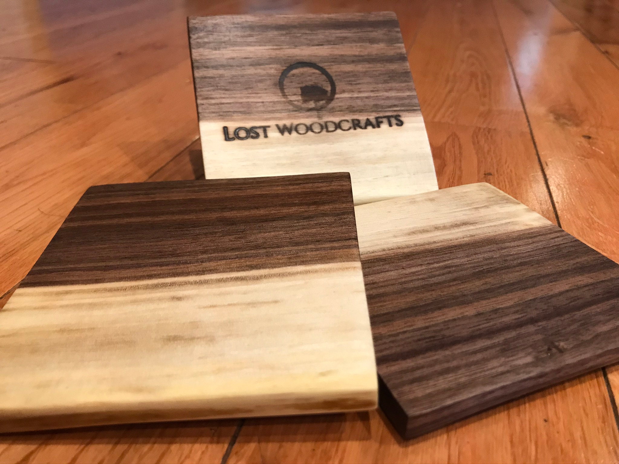 Live Edge Wood Coasters Set of 4 6 or 8 Live Edge Black Etsy