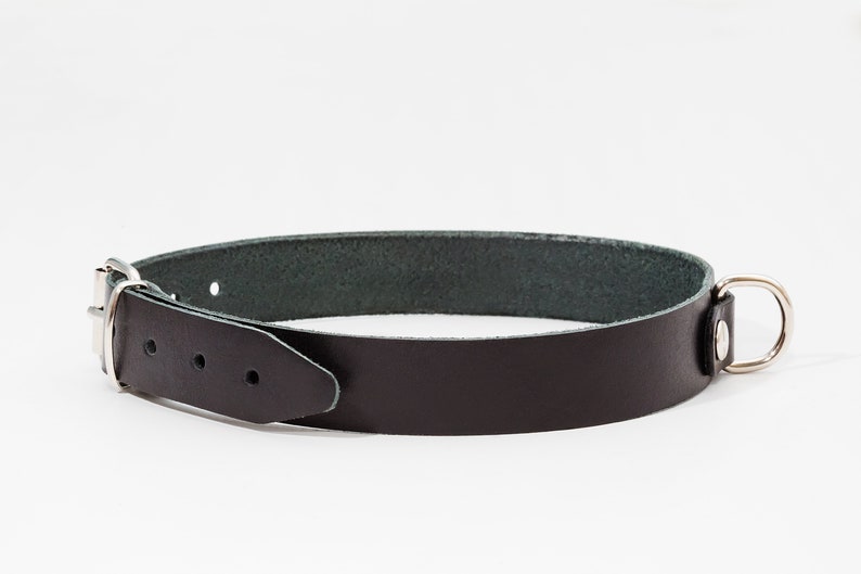 Day Collar for Women Submissive Black Leather Choker Collar Etsy