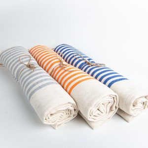 TheShibumi Dervish Pestemal Towel - 40/60  Organic Cotton & Pure Linen, Handmade, Eco-friendly