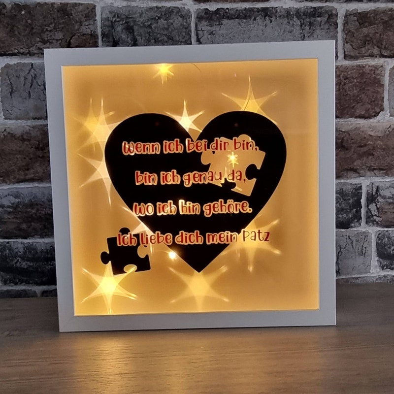 Beleuchteter bilderrahmen hochzeit Etsy.de