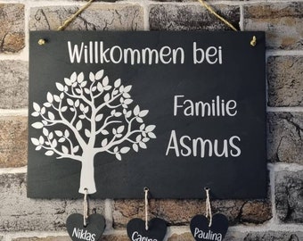 Türschild aus Holz personalisiert