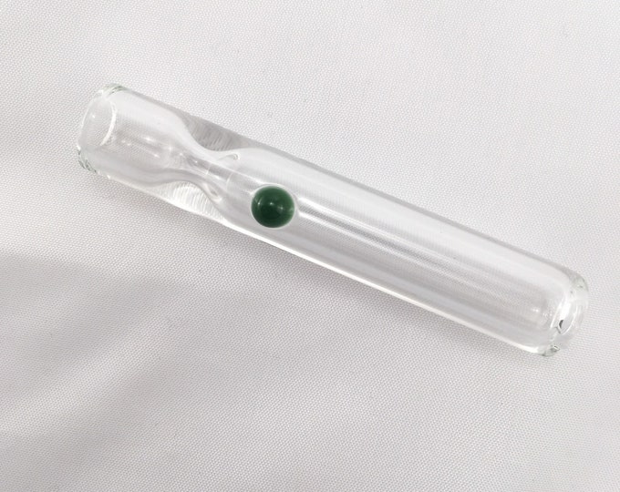 American made Green Dot One Hitter durable chillum glass straight pipe