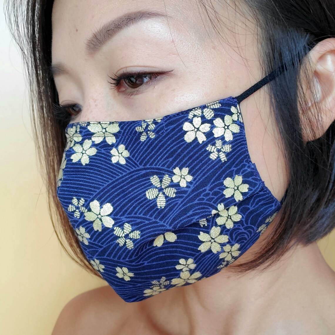 Máscara facial japonesa Sakura con bolsillo de filtro de Etsy España