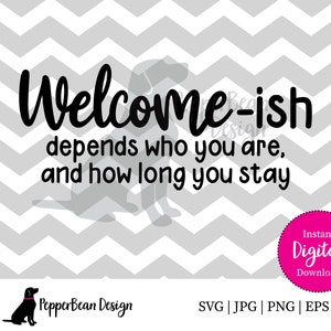 Welcome-ish Depends who you are, and how long you stay SVG File