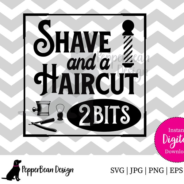 Shave and a Haircut 2 bits SVG File