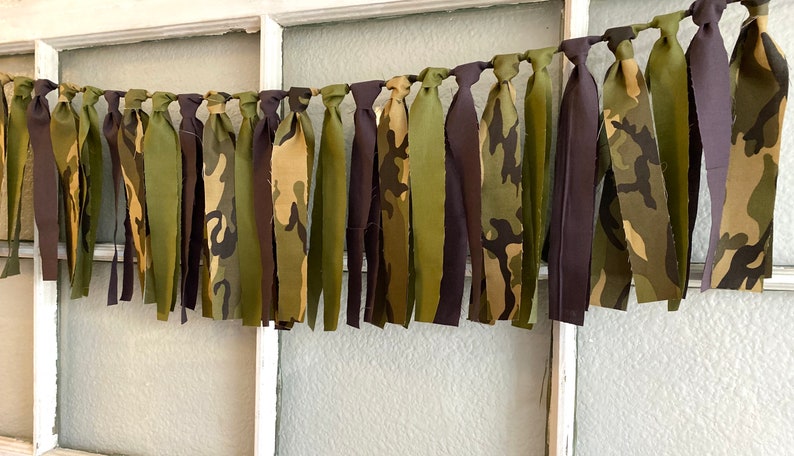 army coming home decor army party army banner army decor Army fabric garland army birthday decor