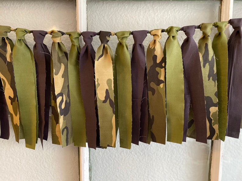 army coming home decor army party army banner army decor Army fabric garland army birthday decor