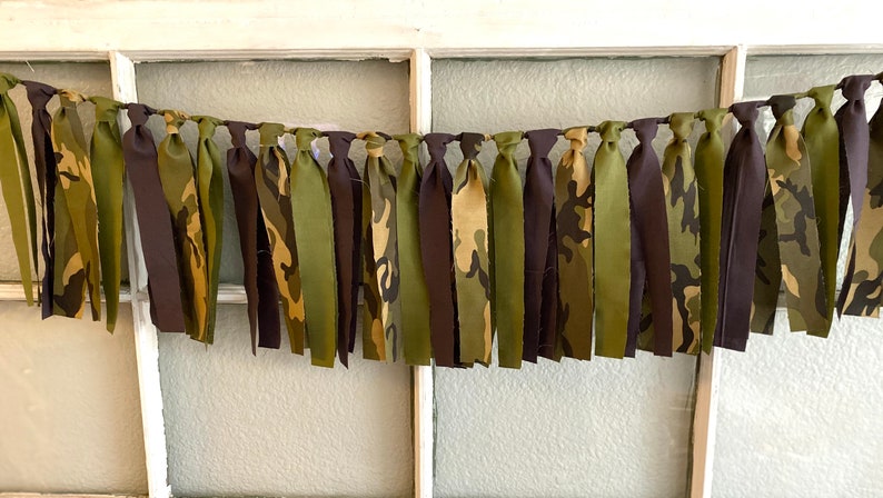 army coming home decor army party army banner army decor Army fabric garland army birthday decor