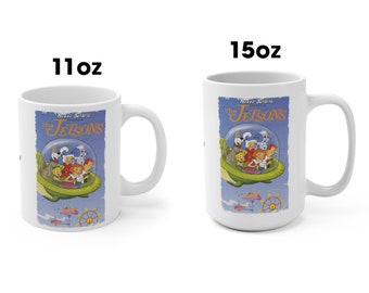 The Jetsons Cartoon Mug 11oz and 15oz, 1962 Jetsons, Rare Animated Cartoon Gift Mugs, Classic Cartoon Mugs Kids, Drinking Mugs The Jetsons