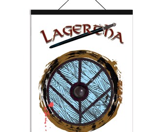 Lagertha Canvas Print Viking Norsewoman Lagertha Canvas Art Unique Viking Weapons Art Canvas Print Vikings Art Free Magnetic Poster Hanger