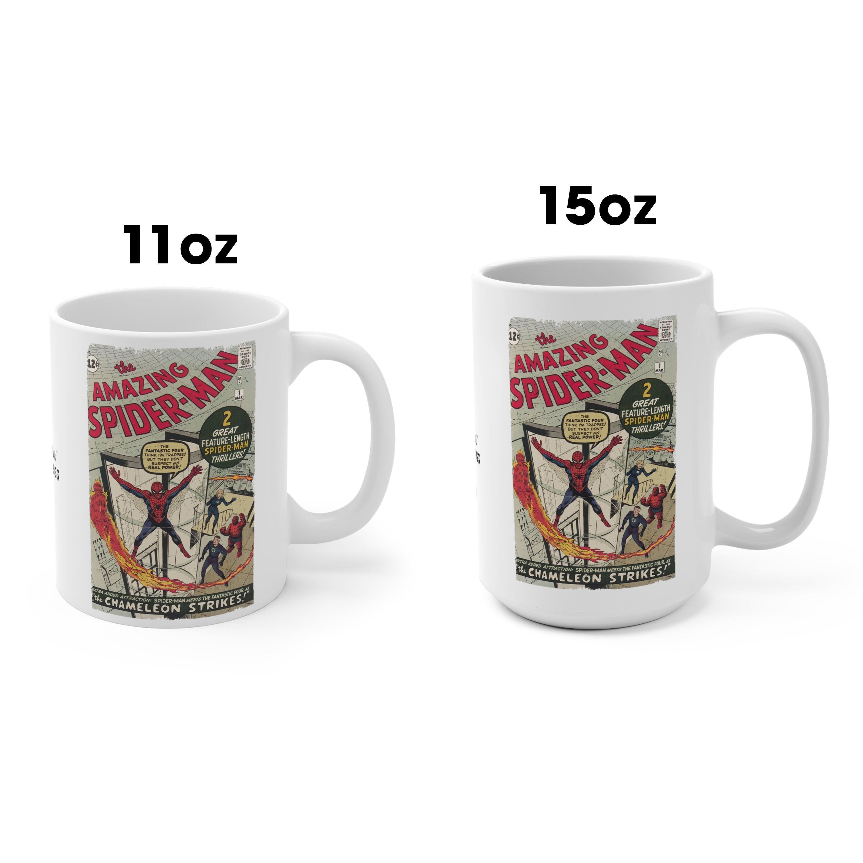 Amazing Spider Man First Issue Coffee Mugs 11oz And 15oz Vintage Spider Il 9kdv 