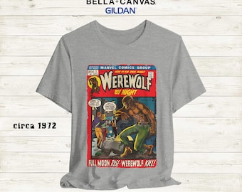 Werewolf By Night T Shirts 1972 Werewolf By Night Issue 1 Comic Shirts Wolfman Gift Shirts Retro Wolfman T Shirts Horror Shirts Wolfman Gift