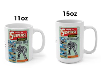 Iron Man Comic First Issue Mug 11oz and 15oz Vintage Iron Man Coffee Tea Mug Original Iron Man Mugs Classic Comic Book Super Hero Gift Mugs