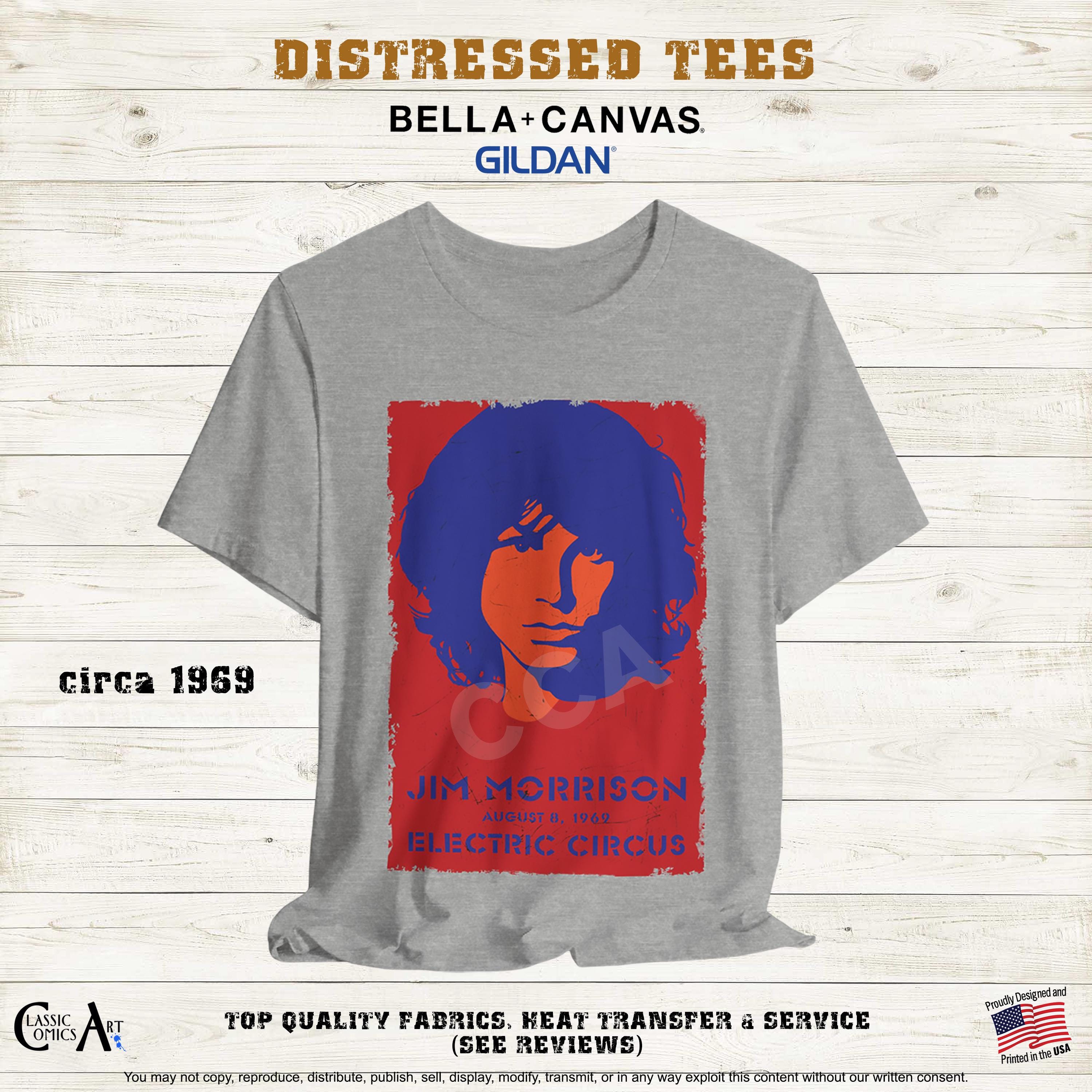 Jim Morrison Electric Circus T Shirt Morrison Music Concert T Shirt Classic Rock Concert Shirt Rock and Roll Gift Shirt Rock Music T Shirts