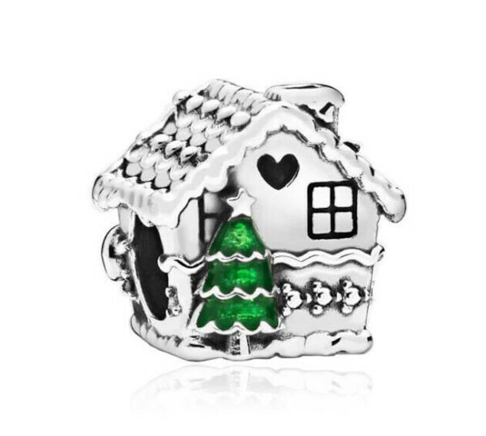 Pandora Style Charm. House Christmas Charm European Charm Etsy