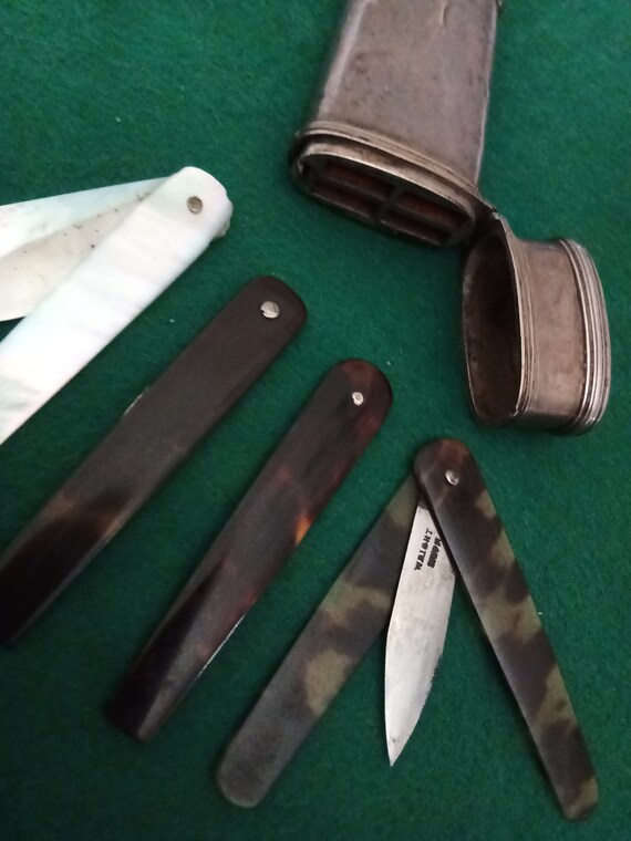 Rare Antique Medical Bloodletting Knives Sterling Case Etsy