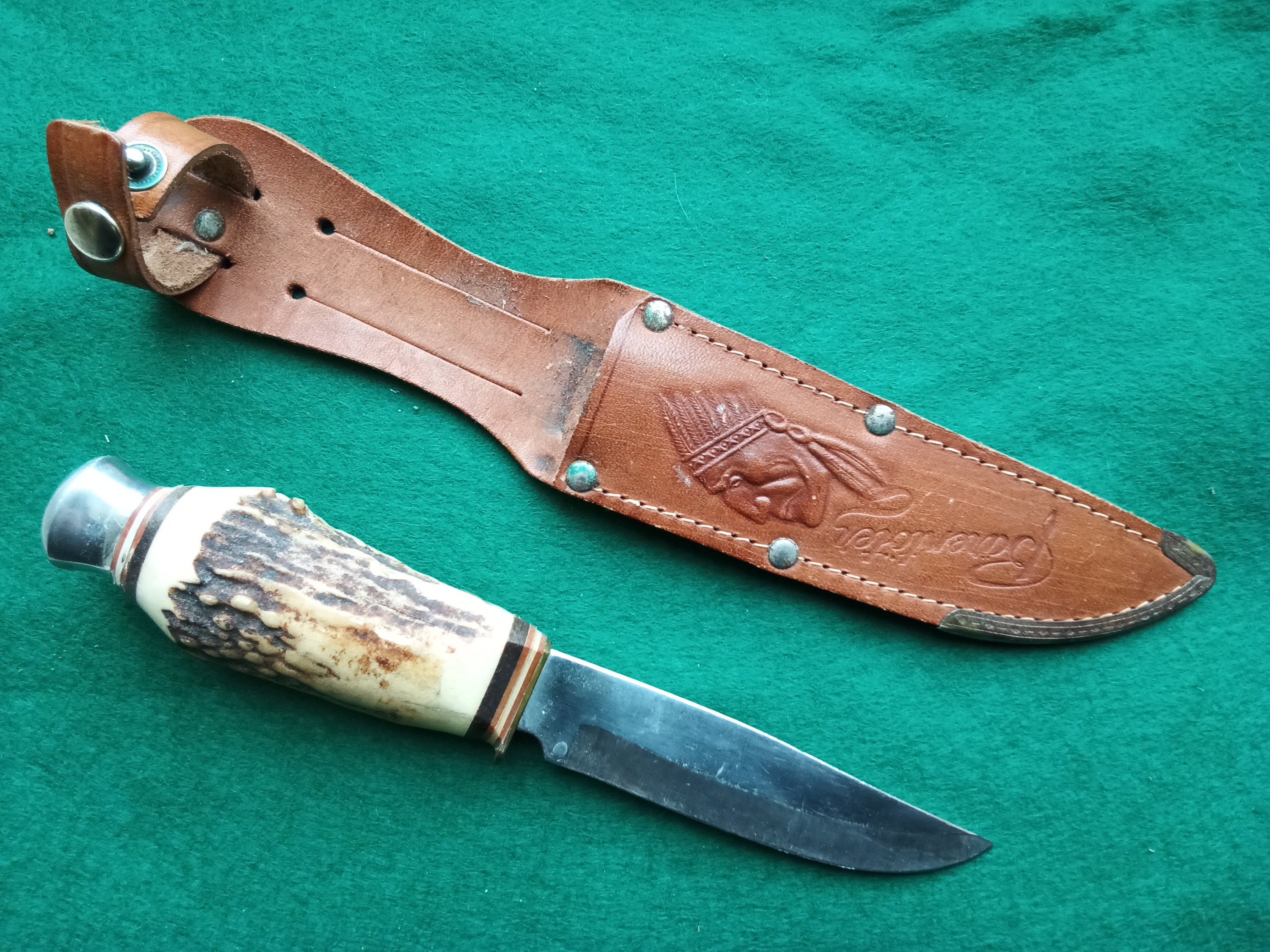 Vintage Hunting Knife With Sheath Etsy