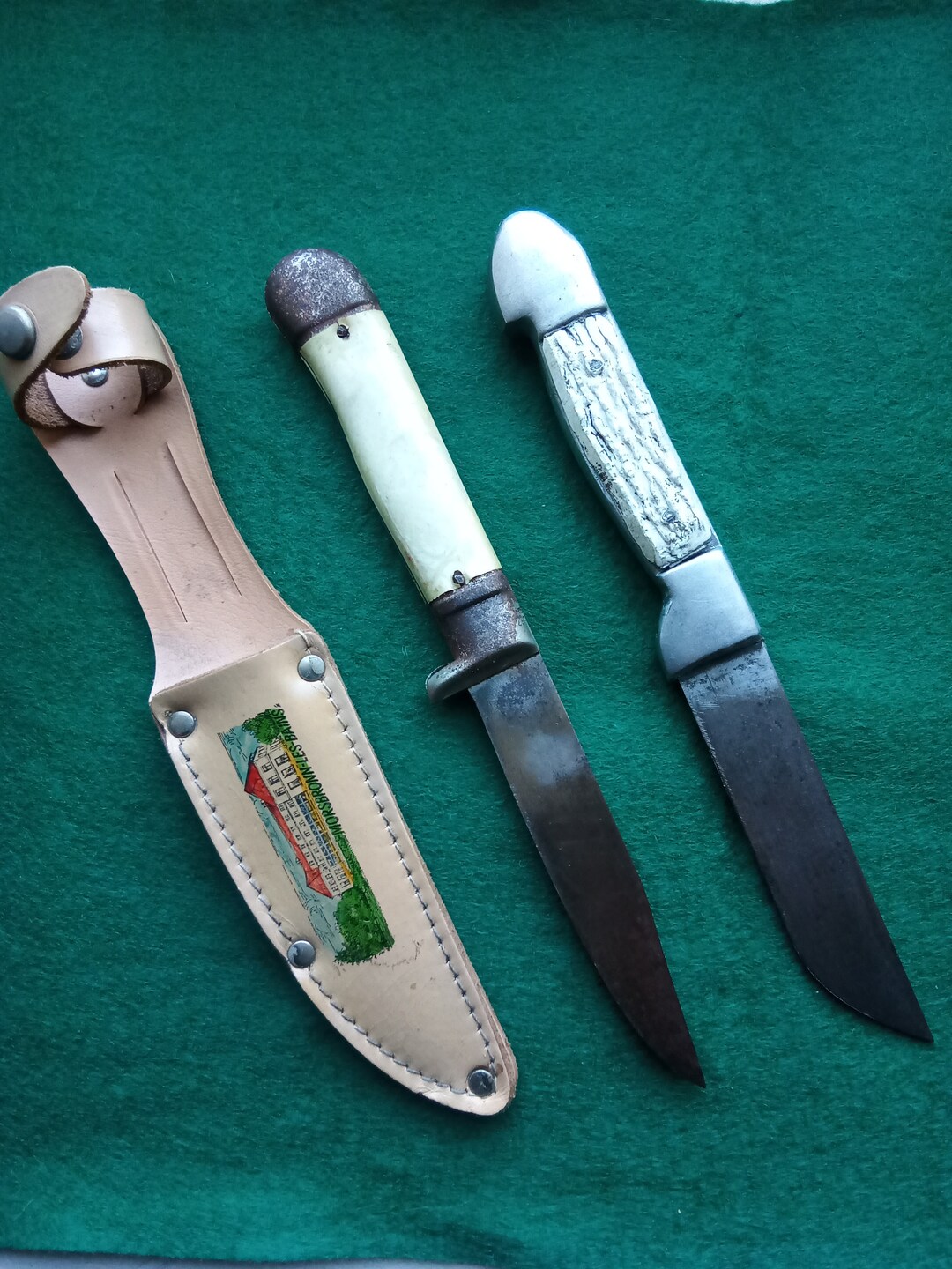 2 Vintage Small Fixed Blade Knives Etsy