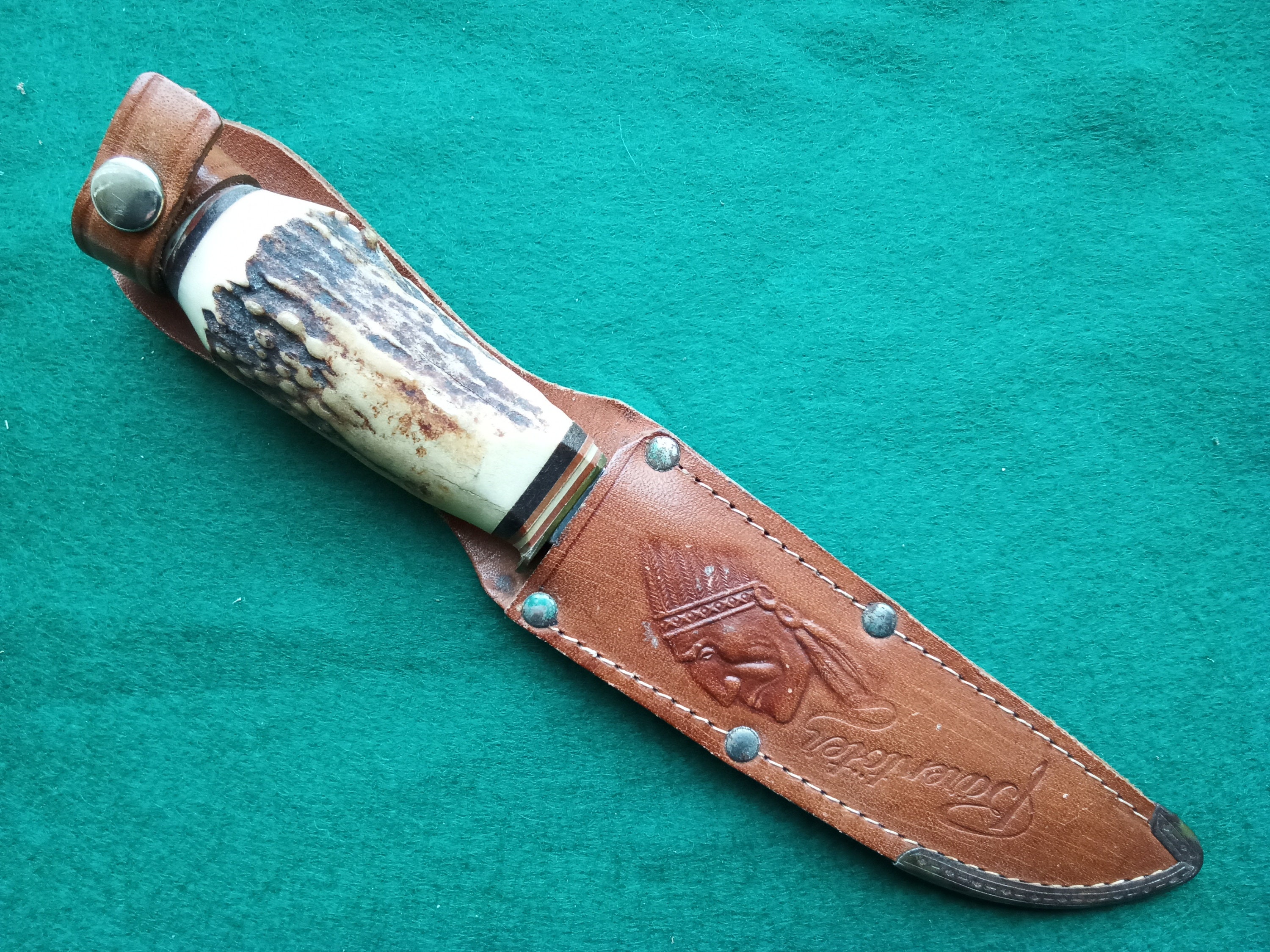 Vintage Hunting Knife With Sheath Etsy