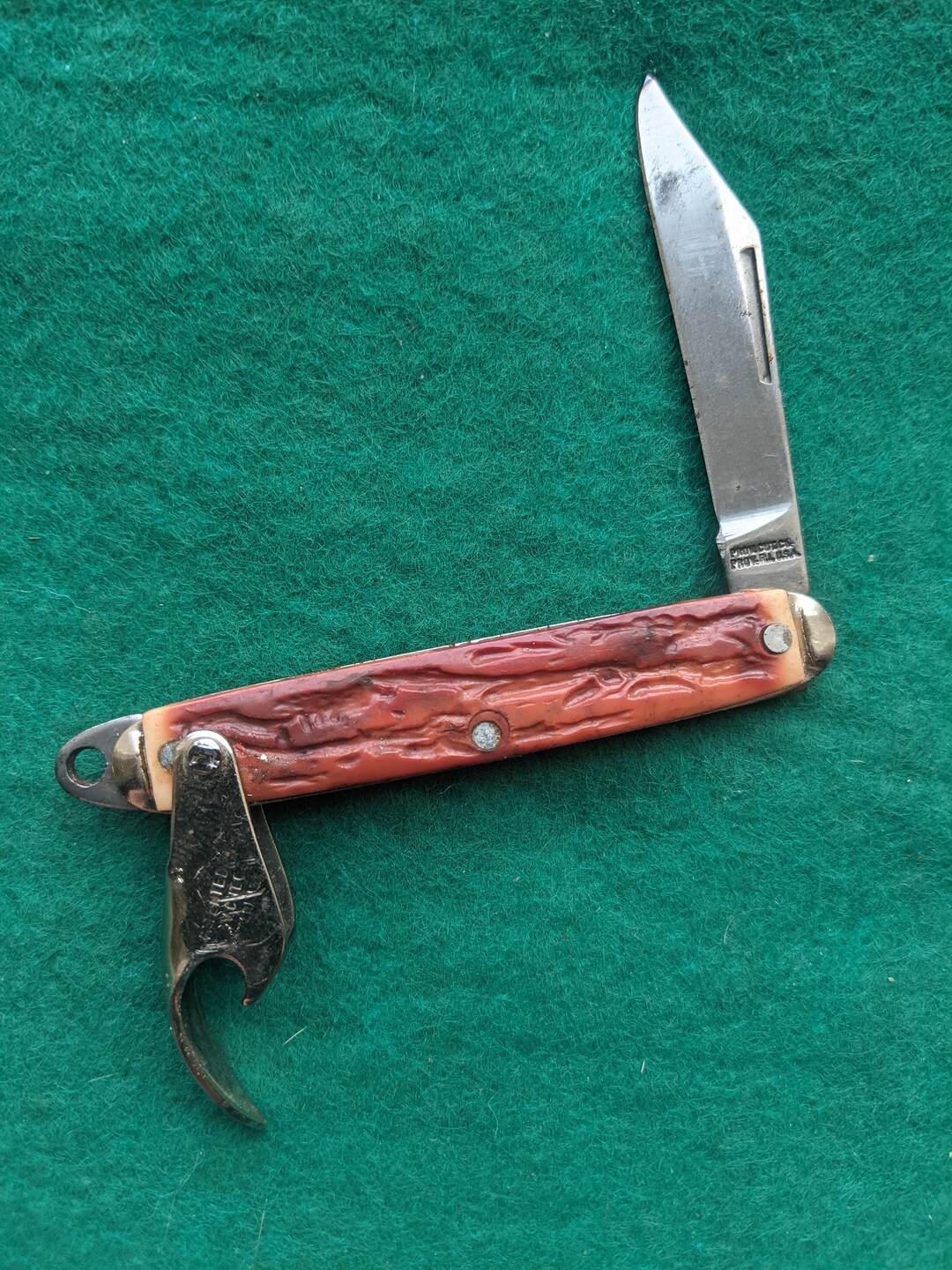 Small Pocket Knife With Opener Etsy