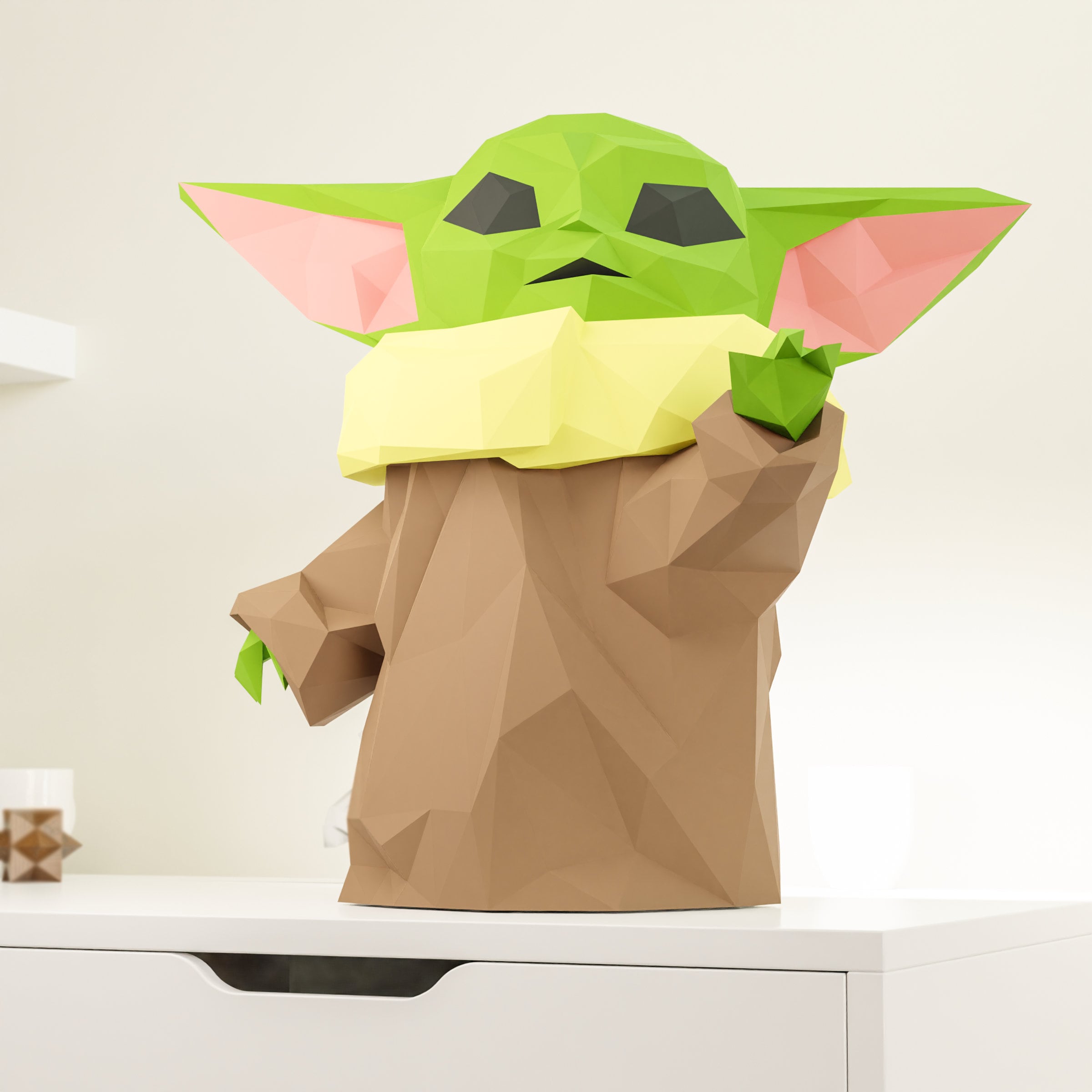 Baby Yoda Minecraft Star Wars Papercraft Origami DIY Paper -  Israel