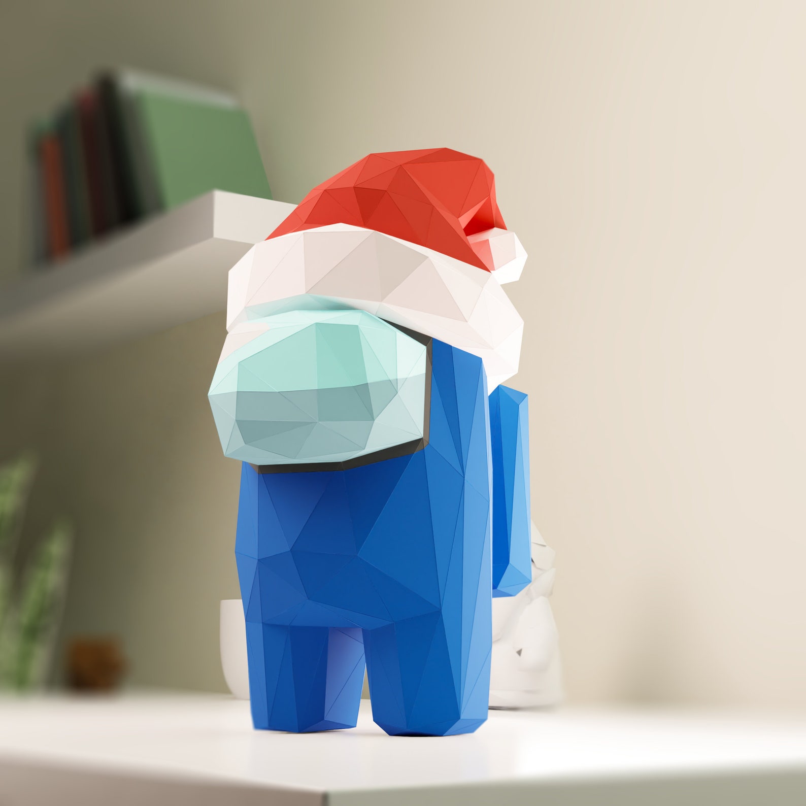 Among Us Christmas Origami Diy Figure Papercraft Model Pdf Etsy