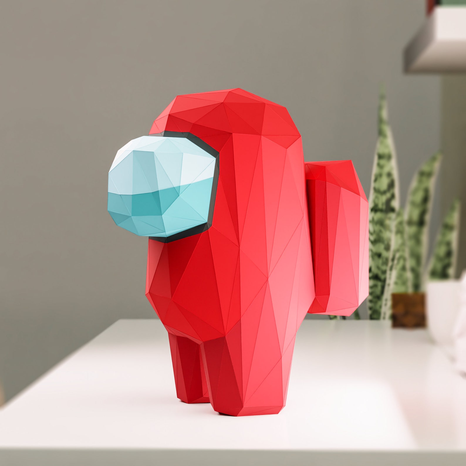 Among us figure Origami DIY papercraft model template 3D Etsy