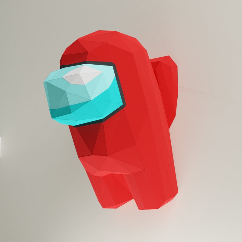 Among us DIY wall figure Papercraft Origami model template 3D Etsy