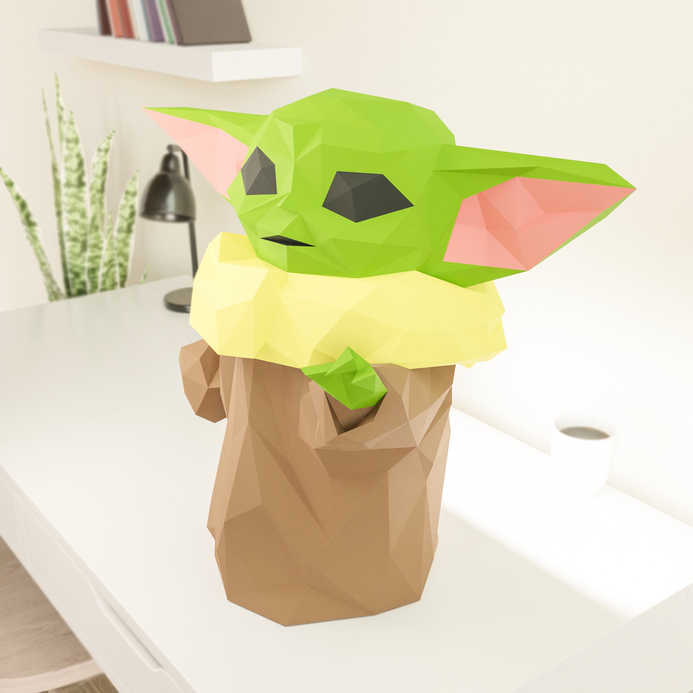 Baby Yoda Minecraft Star Wars Papercraft Origami DIY Paper 