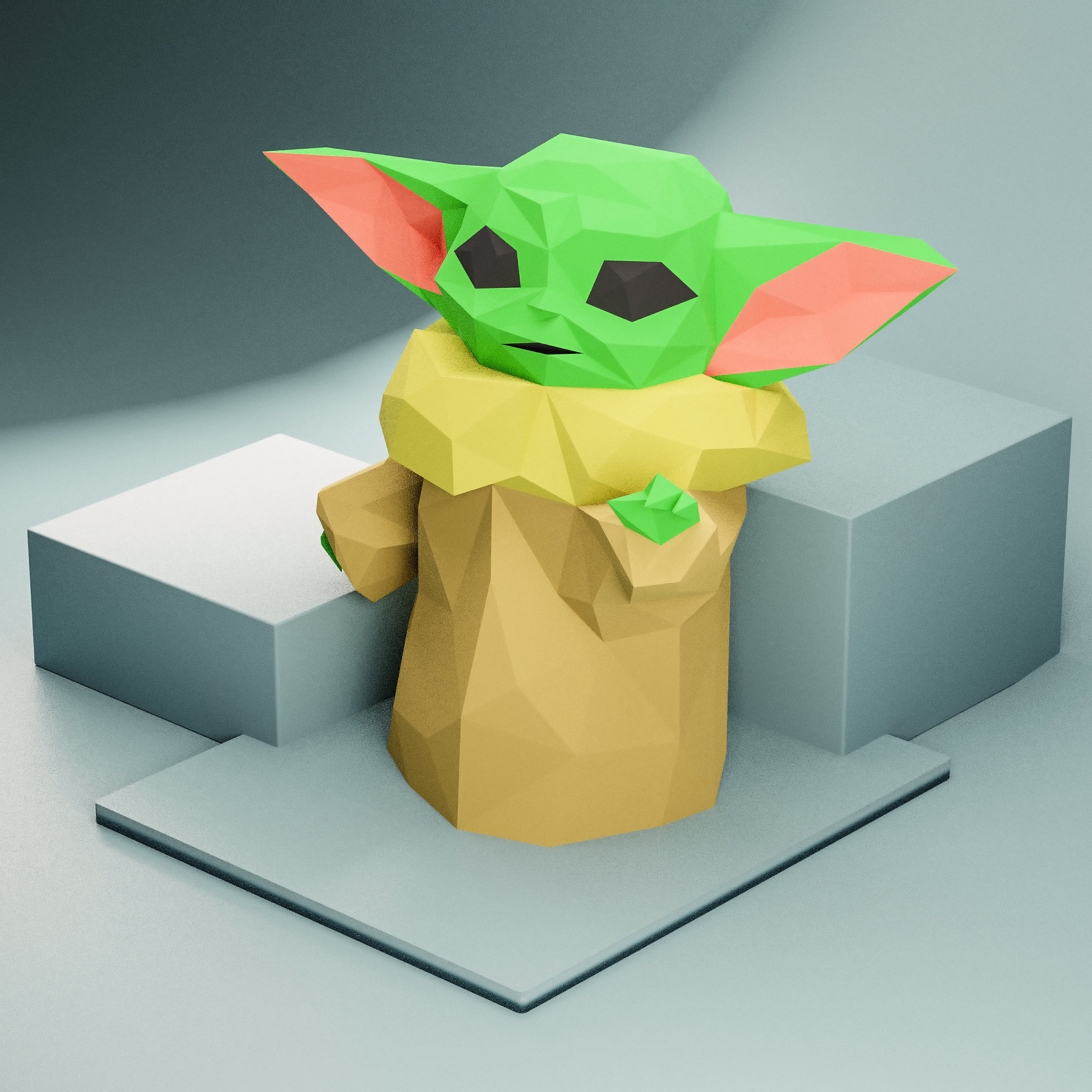 Baby Yoda Minecraft Star Wars Papercraft Origami DIY Paper -  Israel