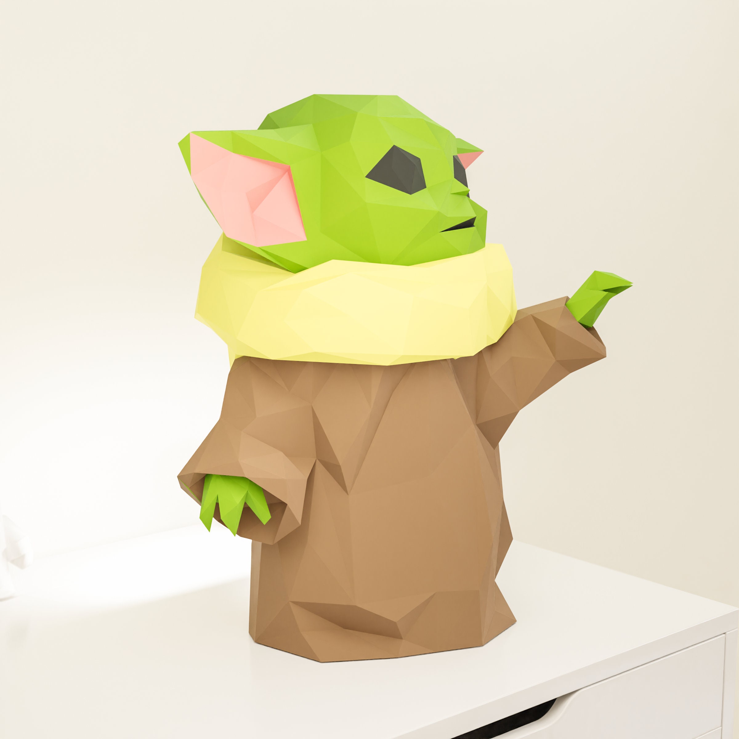 Baby Yoda Minecraft Star Wars Papercraft Origami DIY Paper -  Israel