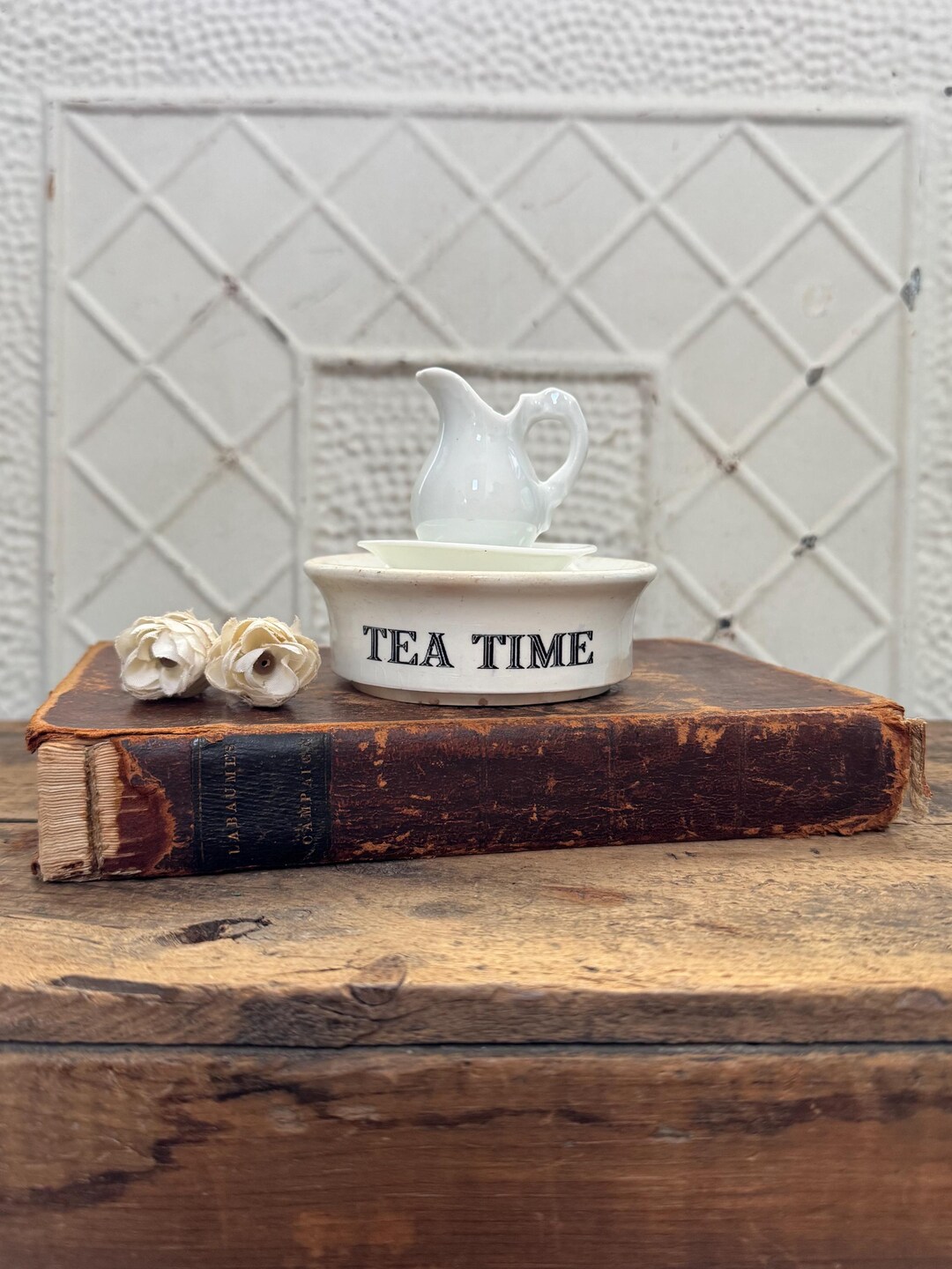 Antique Stack of One Ironstone Base Repurposed With New Transfer & Mini ...