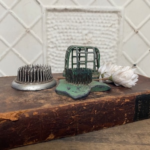 Vintage Flower Frog Collection: Dazey Cage & Leaf Styles, Garden Decor
