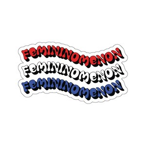 Femininomenon Kiss-Cut Vinyl Aufkleber, Frauenbewegung, Aktivistin, feministische, reproduktive Rechte, weibliche Macht, Vote 2024, Wahlen