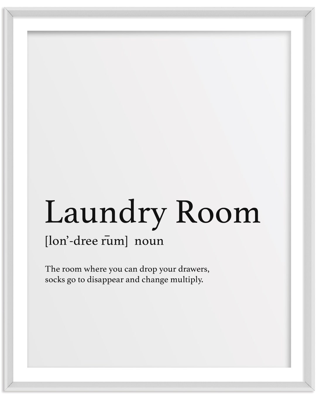 Laundry Room Definition Digital Download Print / Fun and Clever Laundry Room Printable Art Etsy UK