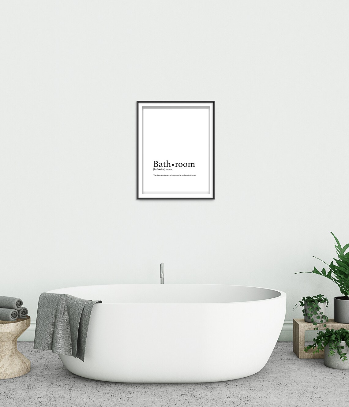Bathroom Definition Digital Download Print / Bathroom Printable Art