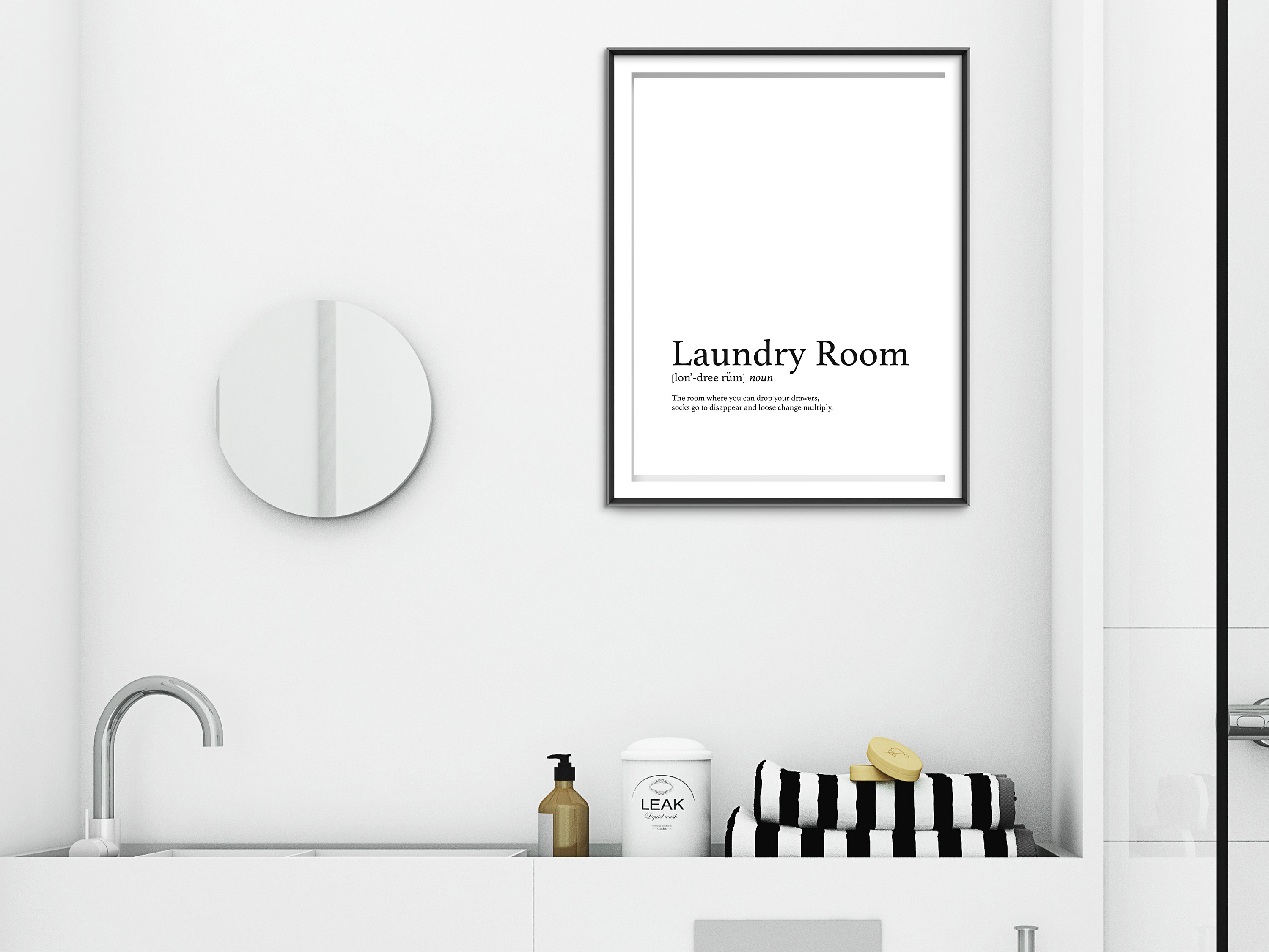 Laundry Room Definition Digital Download Print / Fun and Clever Laundry