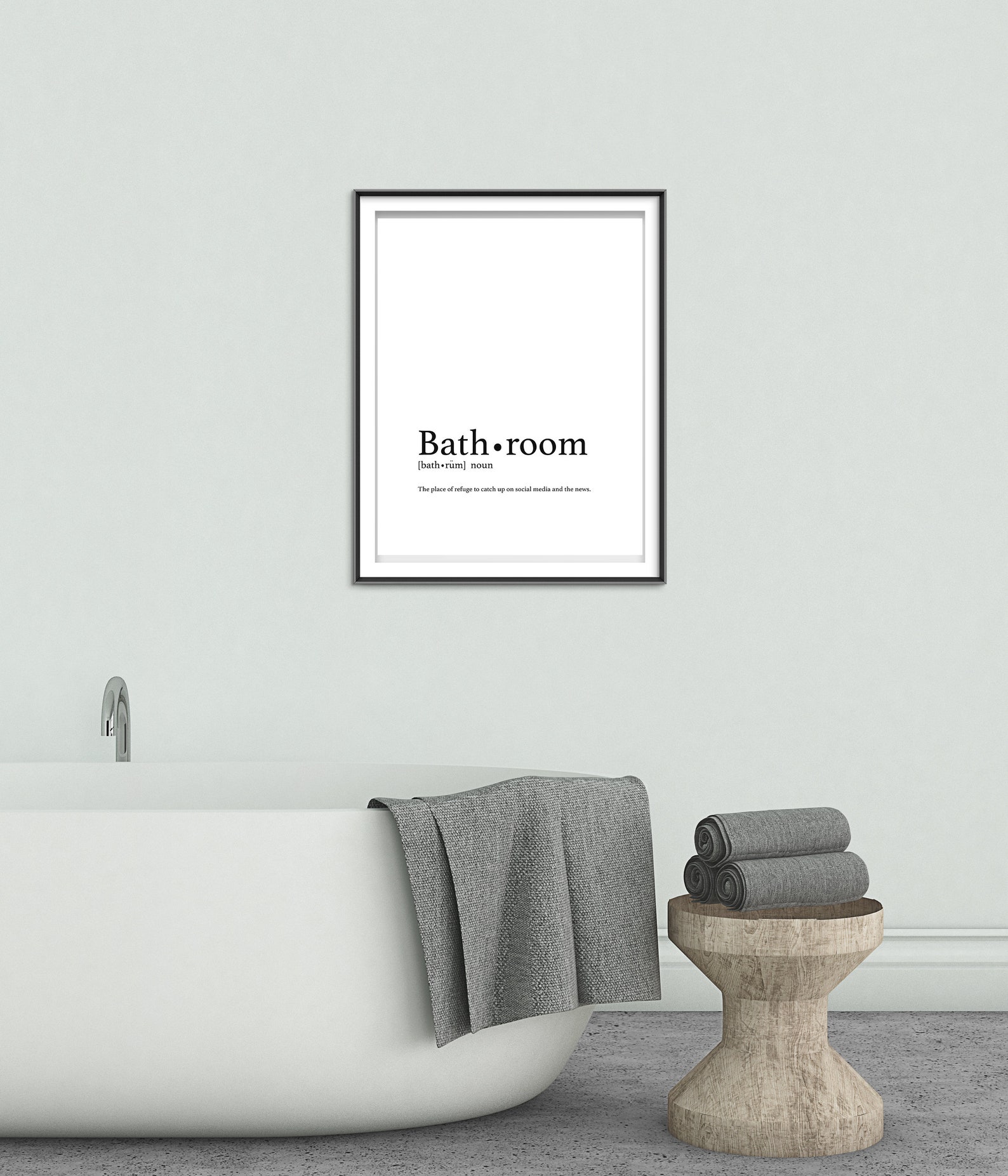 Bathroom Definition Digital Download Print / Bathroom Printable Art