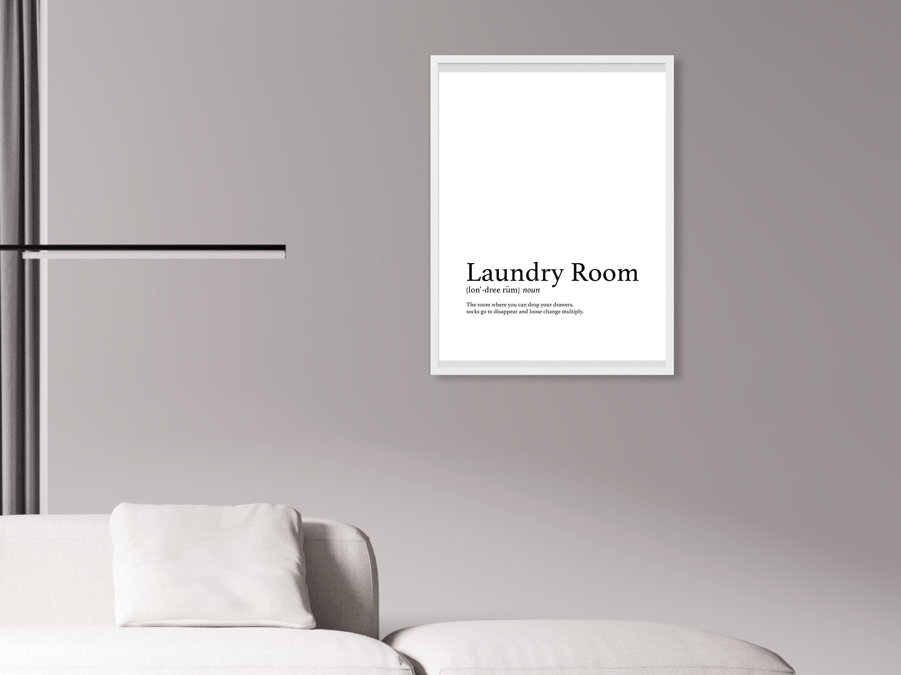 Laundry Room Definition Digital Download Print / Fun and Clever Laundry