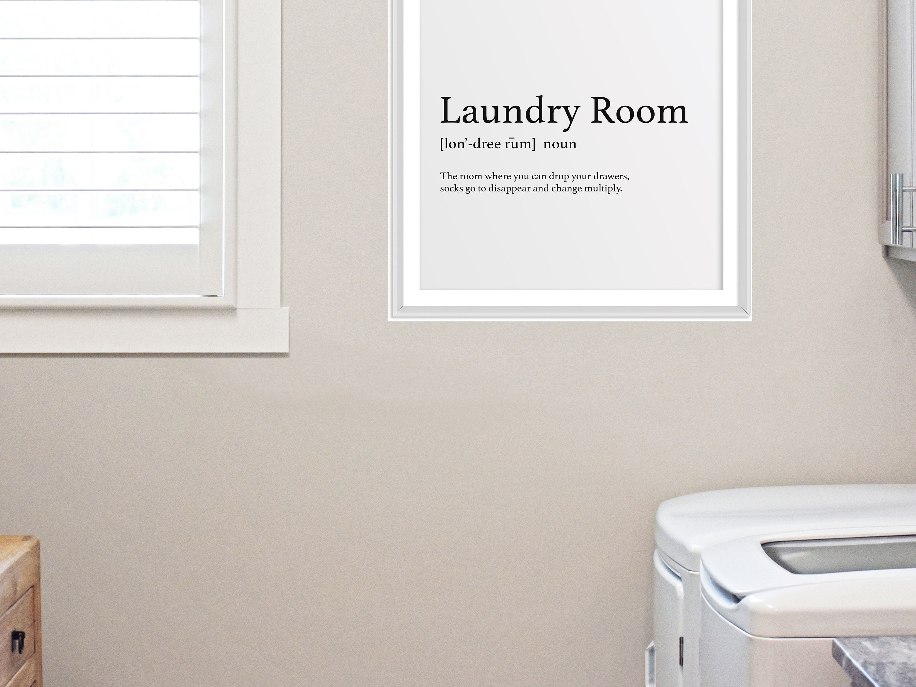 Laundry Room Definition Digital Download Print / Fun and Clever Laundry
