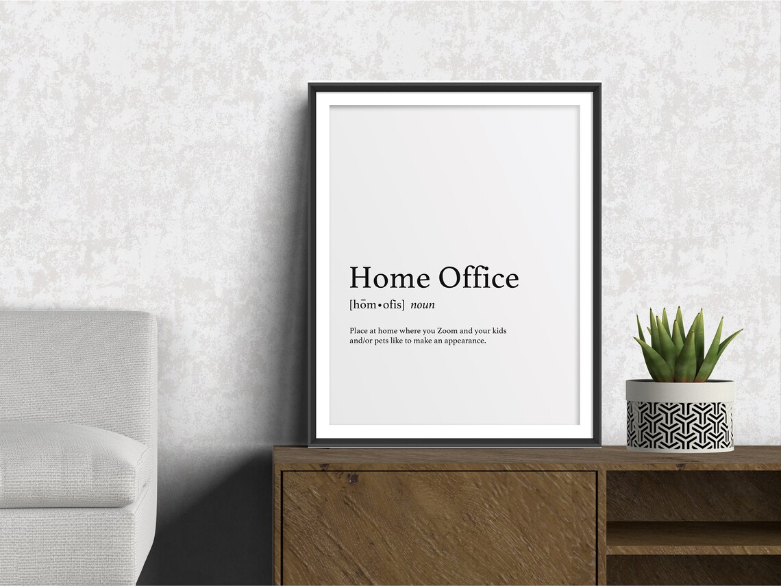 Home Office Definition Downloadable Print Clever Office Pun Etsy
