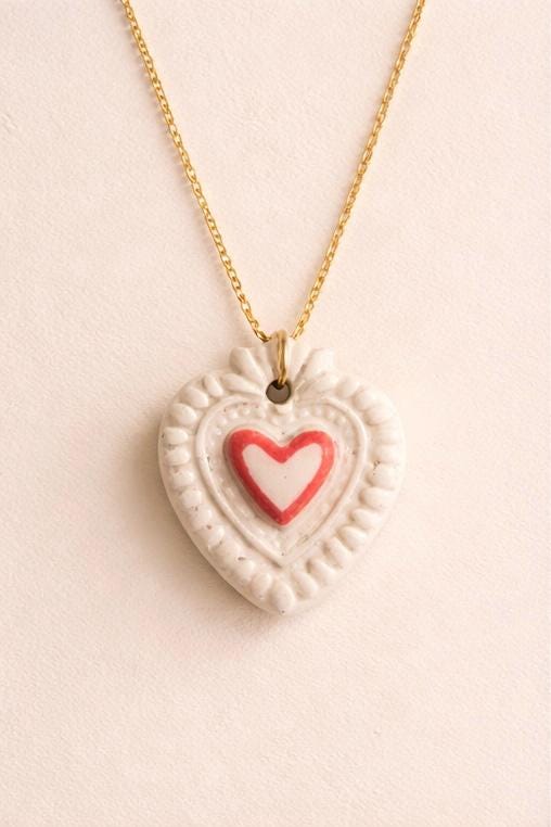 Collana Cuore Con Zirconi – Placcata Oro 24K – Battito Cardiaco – Regalo Per Donna