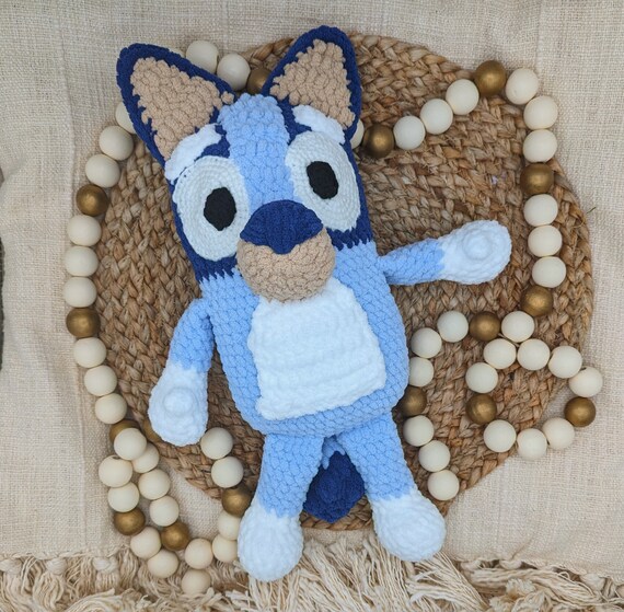 Blue Heeler Plush: Snuggly Blanket Yarn Dog Toy Canada
