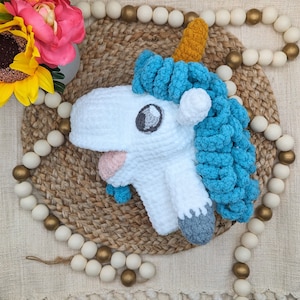 Unicorse inspired puppet, Crochet hand puppet
